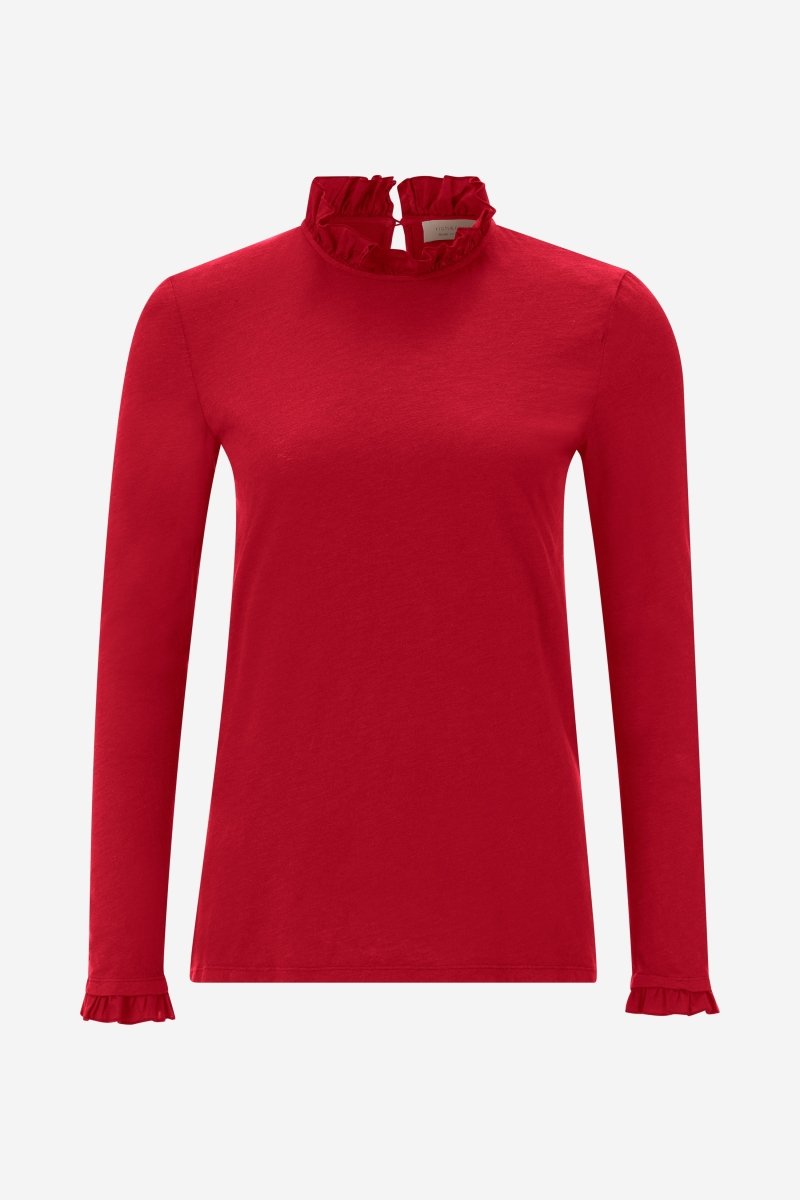 Longsleeve mit Rüschenkragen-Rich & Royal