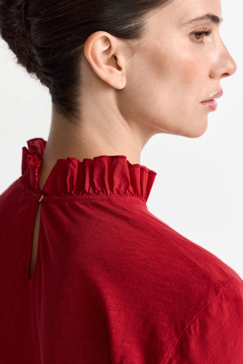 Longsleeve mit Rüschenkragen-Rich & Royal