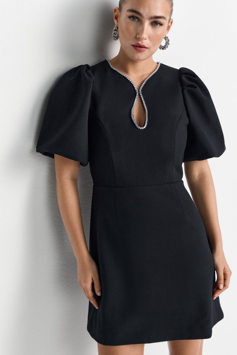 Schwarzes A-Linien-Kleid-Rich & Royal