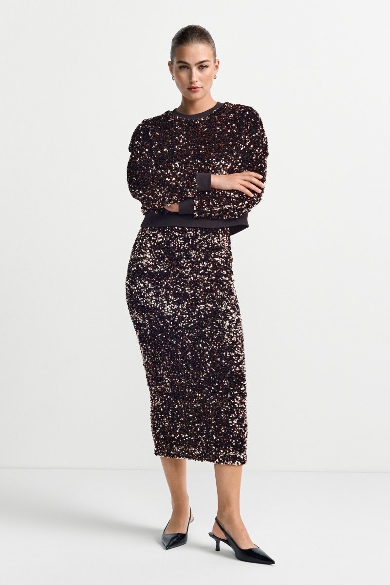 Pailletten-Midirock-Rich & Royal