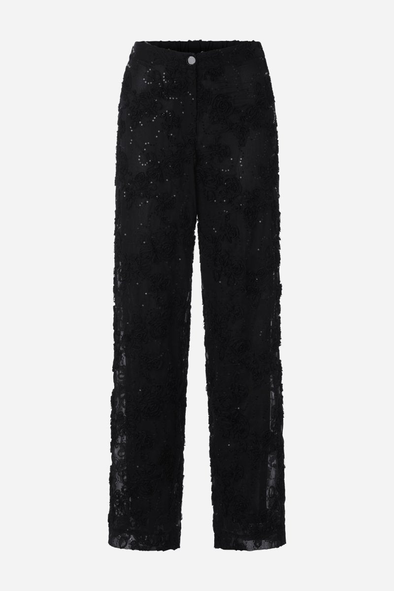 Schwarze Stoffhose mit Pailletten-Rich & Royal