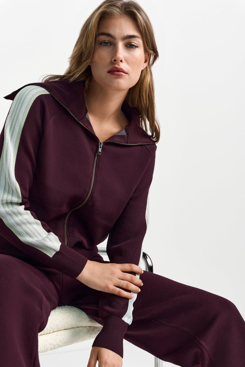 Strickjacke mit Gallonstreifen-Rich & Royal