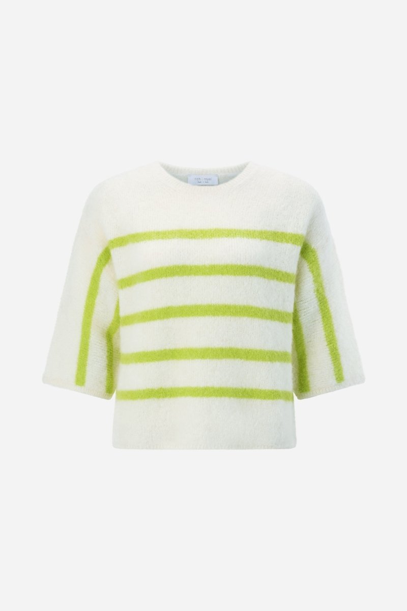 Gestreifter Halbarm-Pullover-Rich & Royal