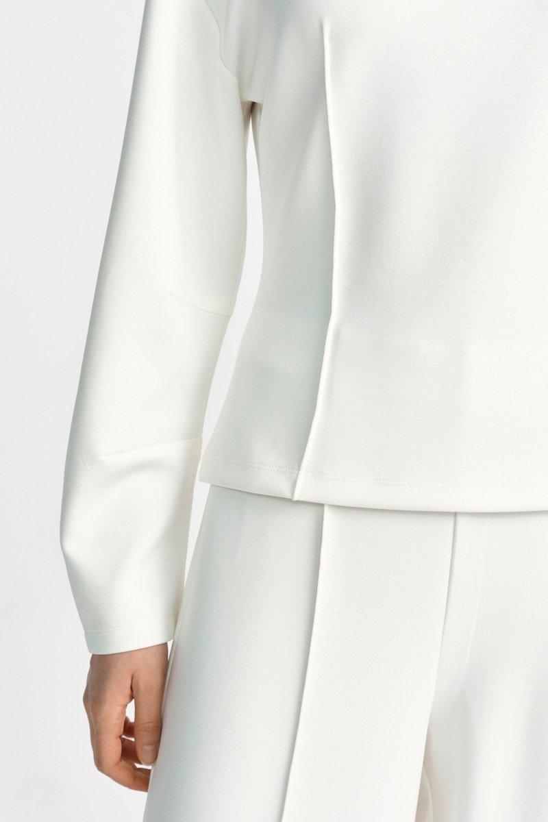 Cremefarbenes Sweatshirt mit Abnähern-Rich & Royal