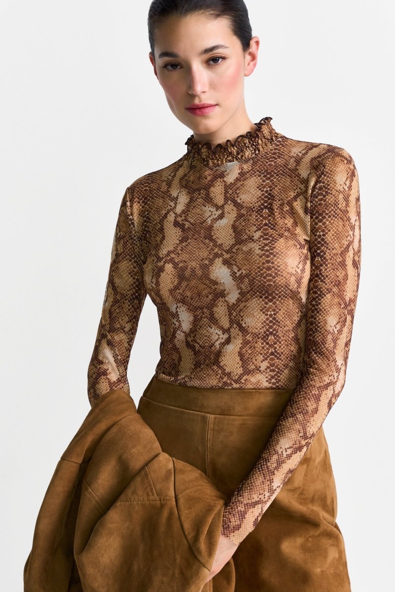 Longsleeve mit Animal-Print-Rich & Royal