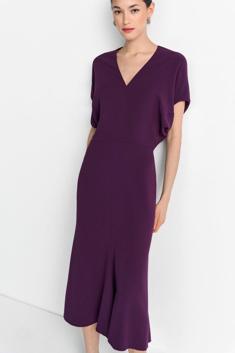 Tailliertes Midikleid mit V-Ausschnitt-Rich & Royal