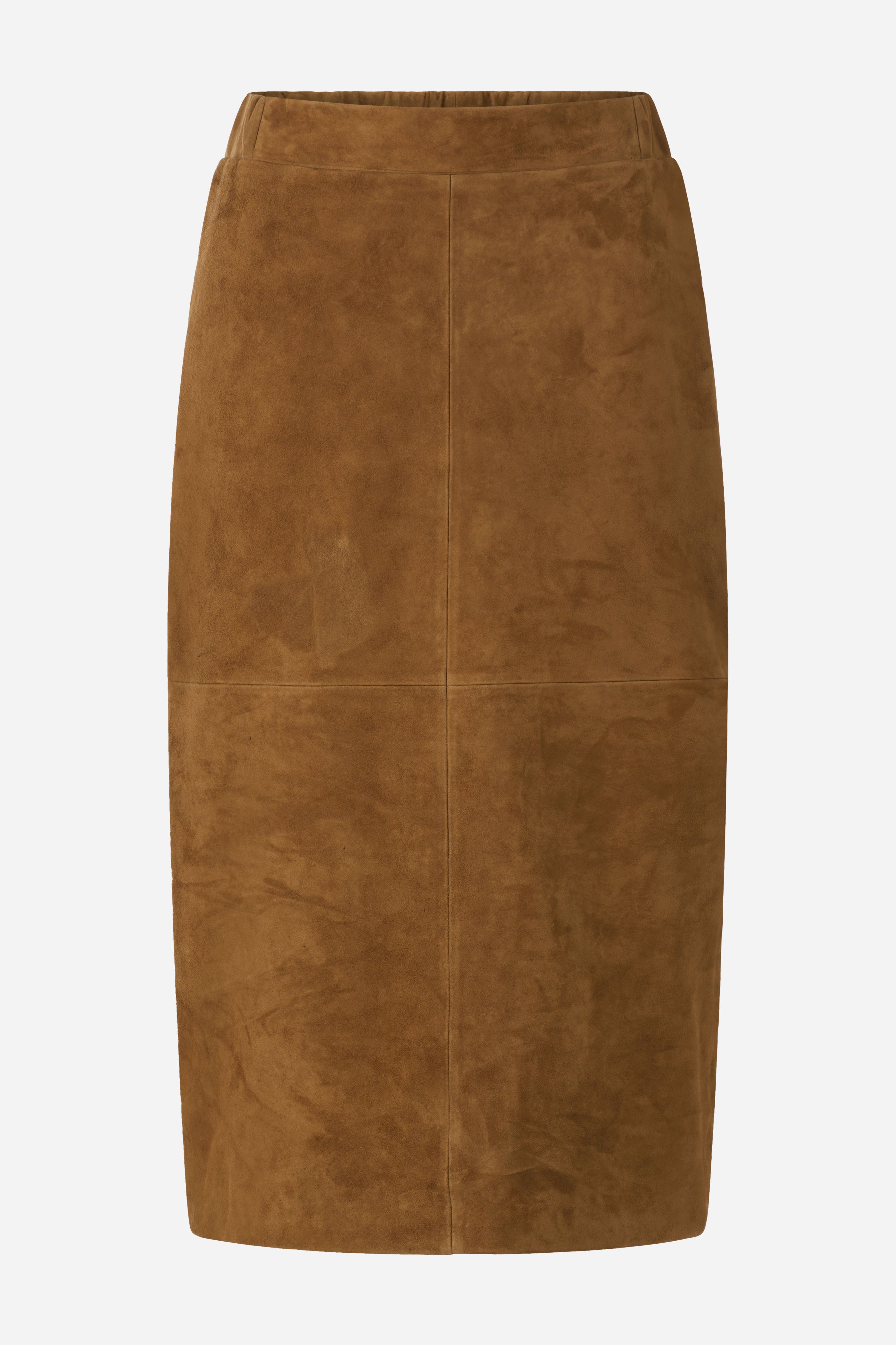 Cognacfarbener Veloursrock-Rich & Royal