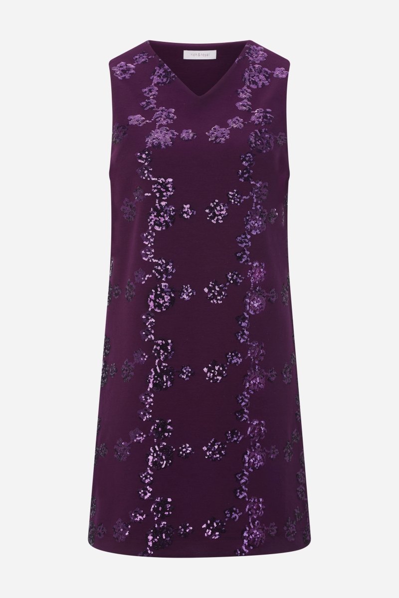 Minikleid mit Paillettenverzierung-Rich & Royal