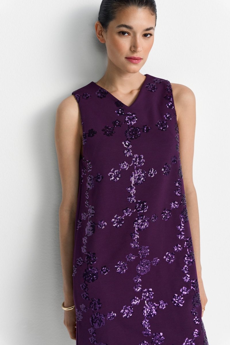 Minikleid mit Paillettenverzierung-Rich & Royal