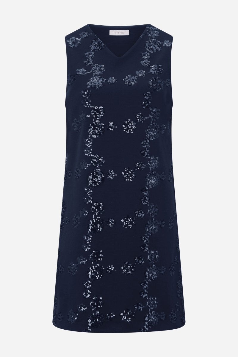 Minikleid mit Paillettenverzierung-Rich & Royal
