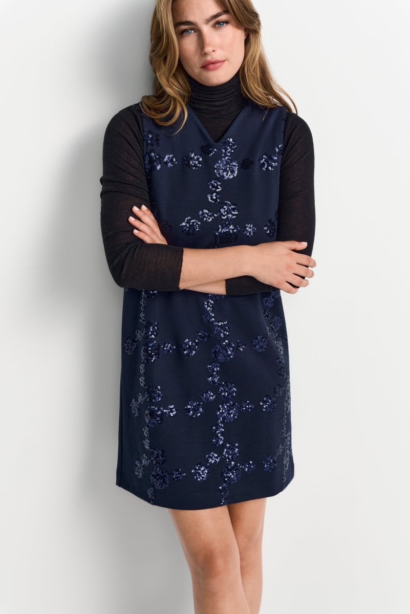 Minikleid mit Paillettenverzierung-Rich & Royal