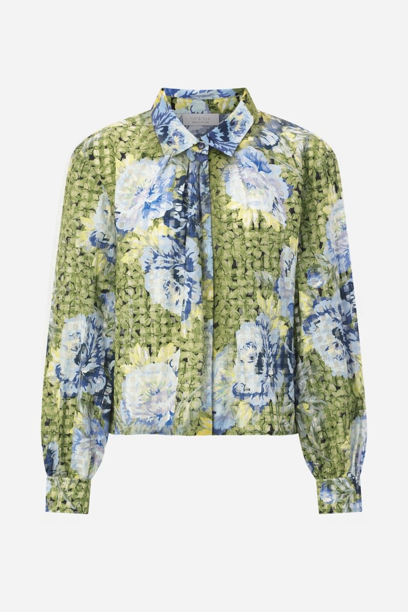 Hemdbluse mit Blumenprint-Rich & Royal