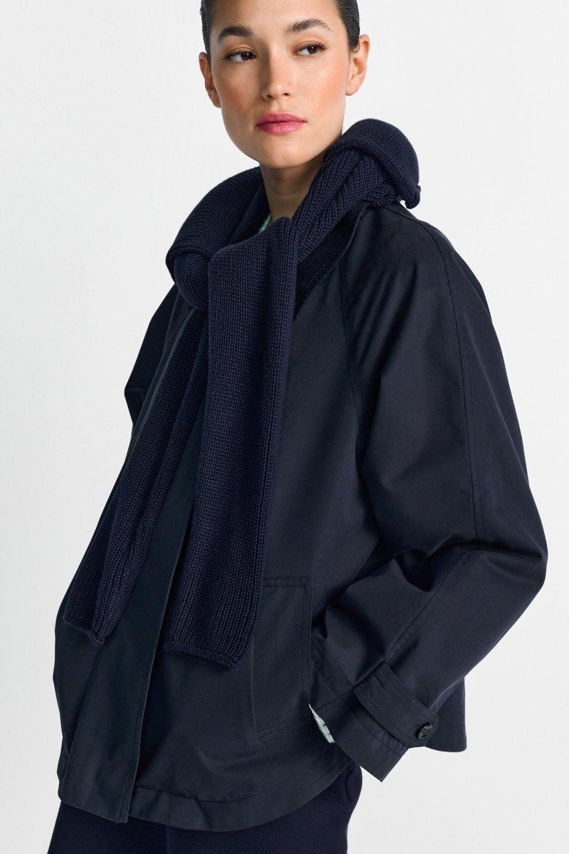 Trenchjacke mit Cordkragen-Rich & Royal