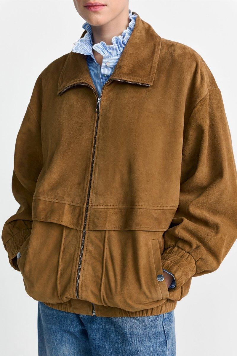 Veloursleder-Bomberjacke-Rich & Royal