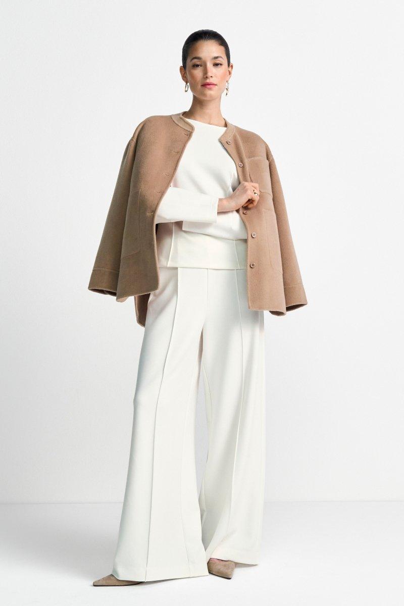 Cremefarbene Hose mit weitem Bein-Rich & Royal