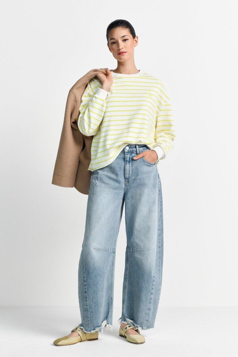 Gestreiftes Oversize-Sweatshirt-Rich & Royal