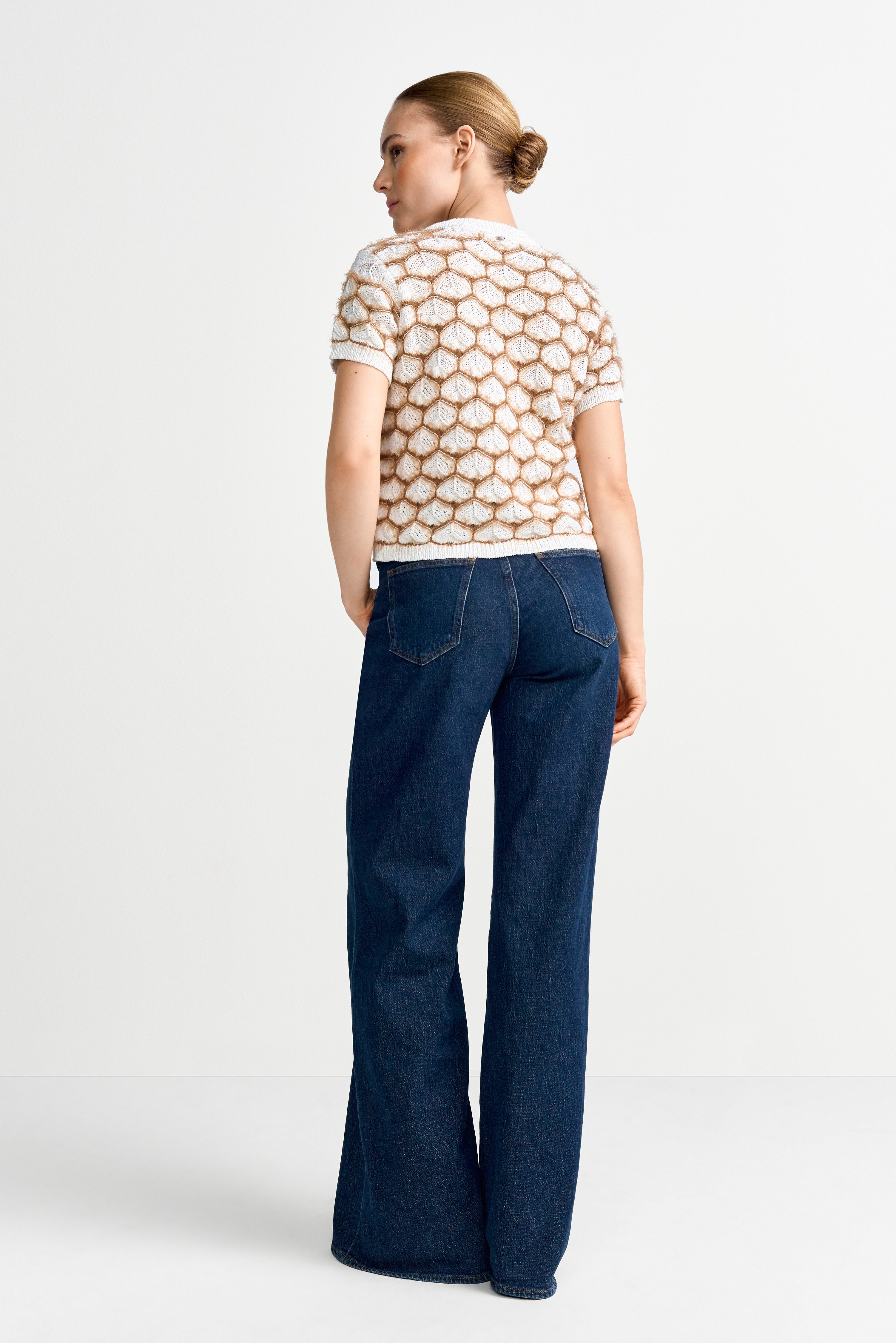 Kurzärmeliges Strickshirt-Rich & Royal