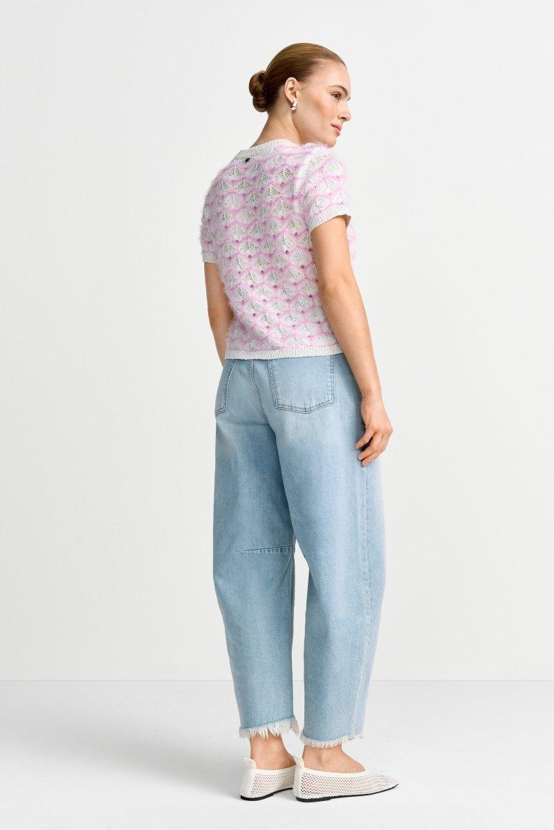 Kurzärmeliges Strickshirt-Rich & Royal