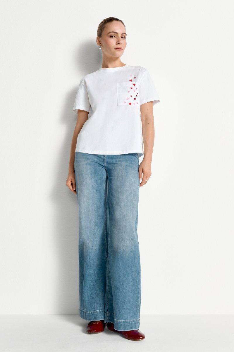 T-Shirt mit Herzprint-Rich & Royal