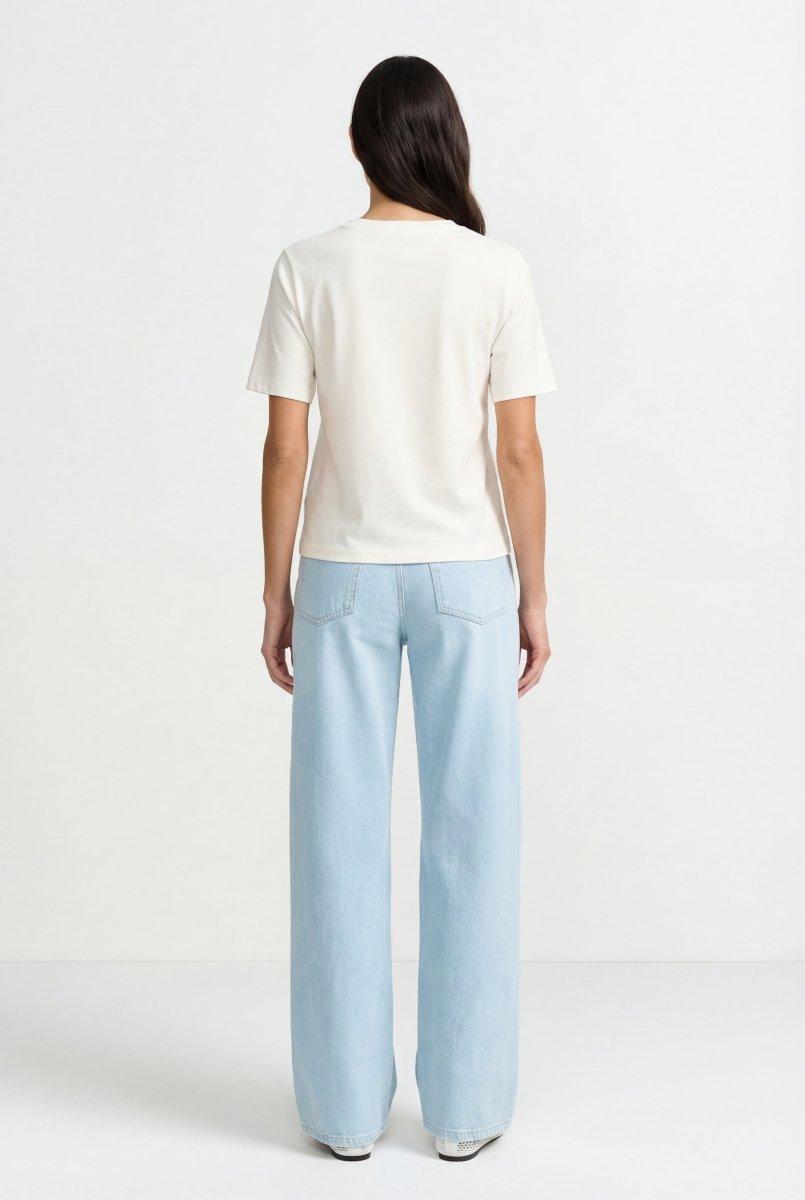 T-Shirt mit Blütenapplikation-Rich & Royal