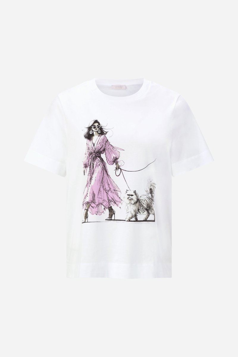 T-Shirt mit illustrativem Print-Rich & Royal