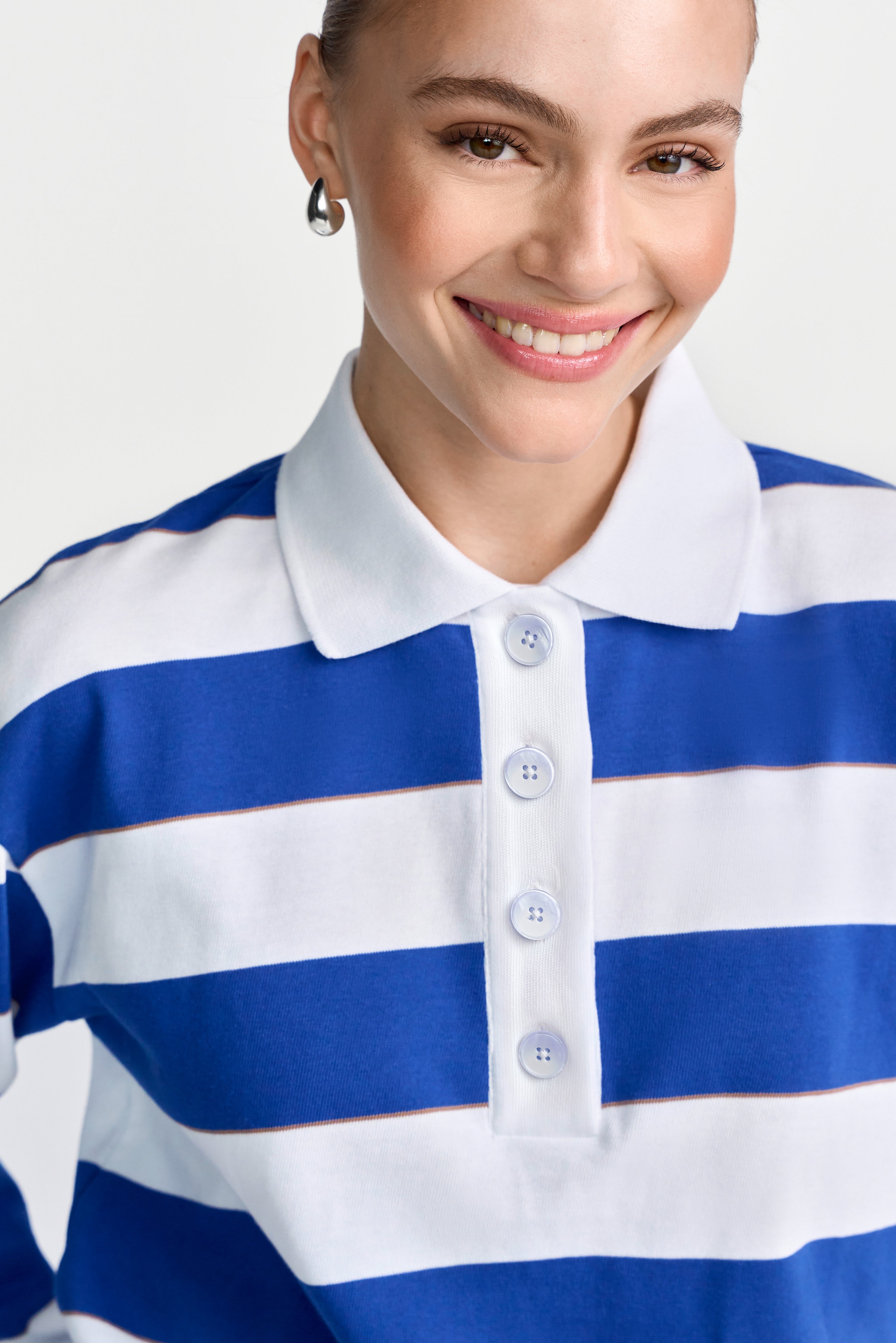 Gestreifter Polo-Sweater-Rich & Royal