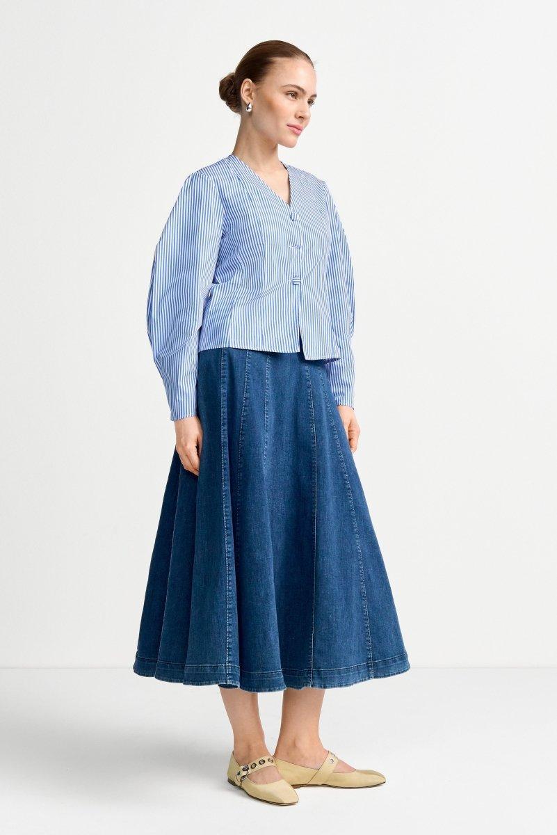 Ausgestellter Jeansrock-Rich & Royal