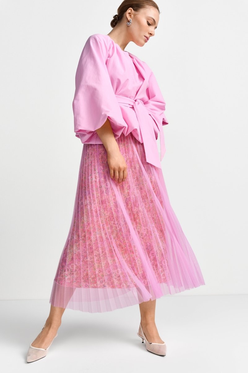 Midi-Plisseerock mit Blumenprint-Rich & Royal