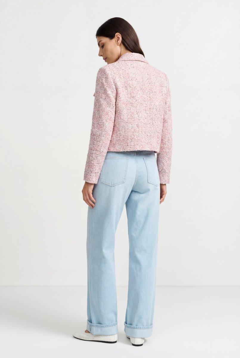 Bouclé-Jacke in cropped Länge-Rich & Royal