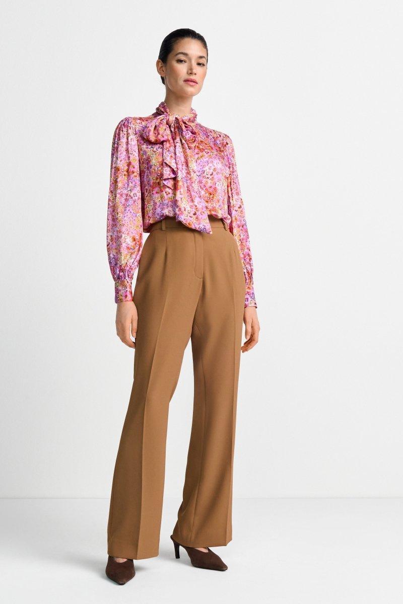 Camelfarbene Stoffhose-Rich & Royal