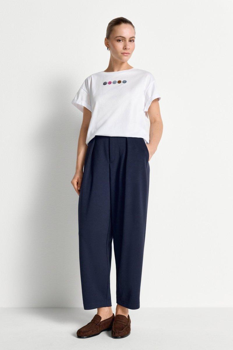 Weißes T-Shirt aus Baumwolle-Rich & Royal