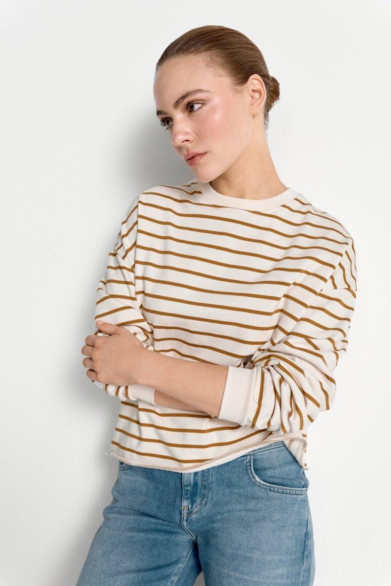 Gestreiftes Oversize-Sweatshirt-Rich & Royal