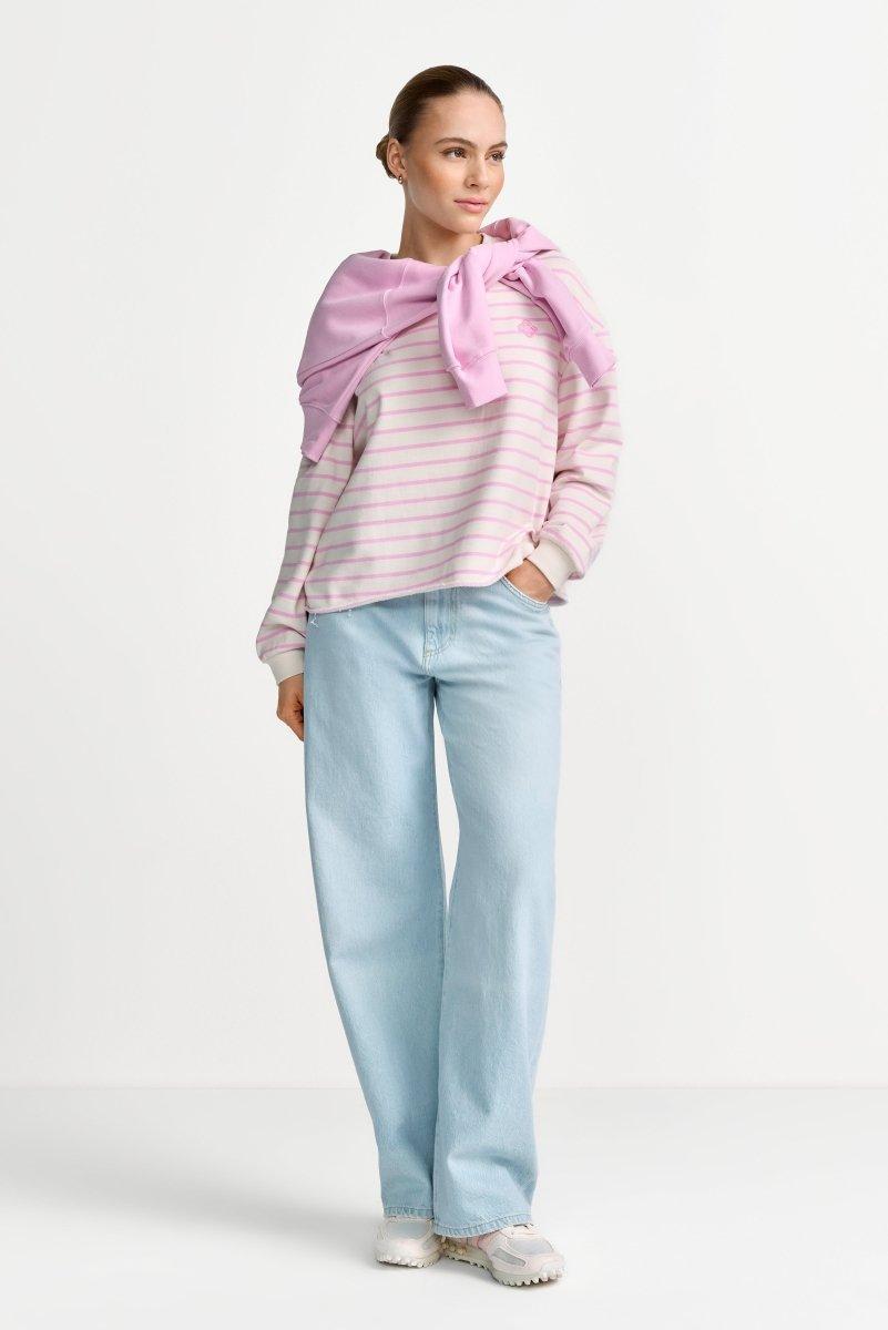 Gestreiftes Oversize-Sweatshirt-Rich & Royal