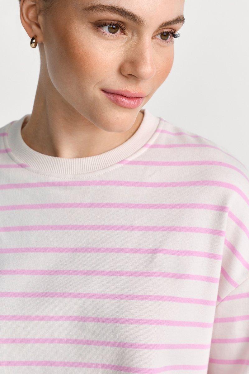 Gestreiftes Oversize-Sweatshirt-Rich & Royal