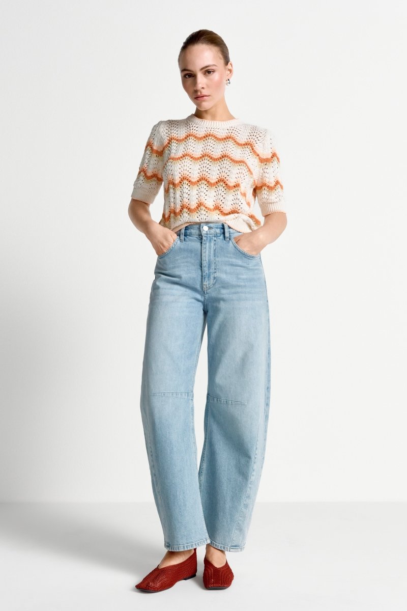 Ajourstrick-Shirt mit Zickzack-Muster-Rich & Royal