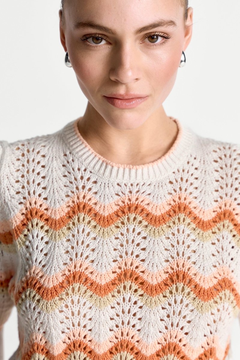 Ajourstrick-Shirt mit Zickzack-Muster-Rich & Royal