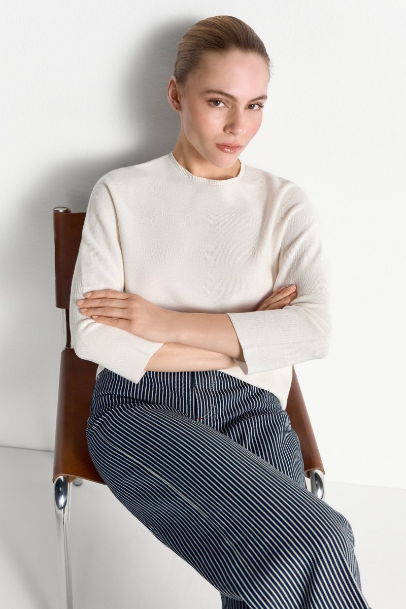 Feinstrickpullover mit Crewneck-Rich & Royal