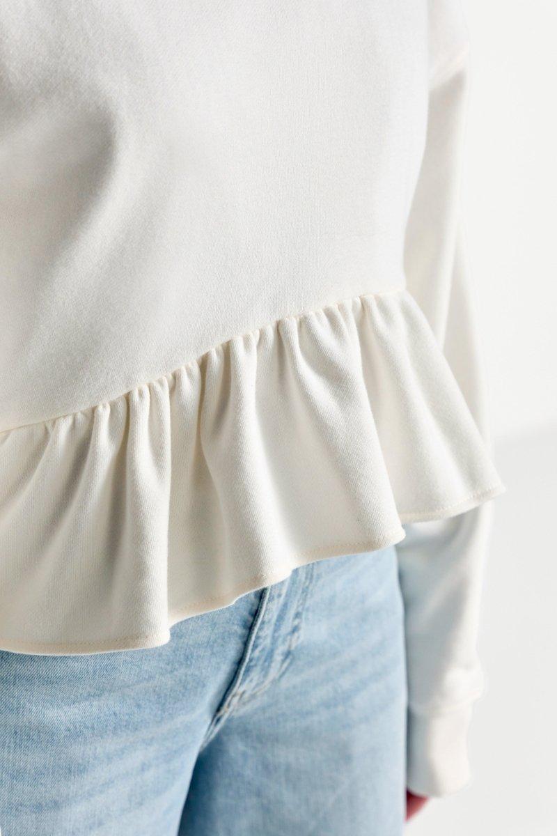 Sweatshirt mit Volant-Rich & Royal