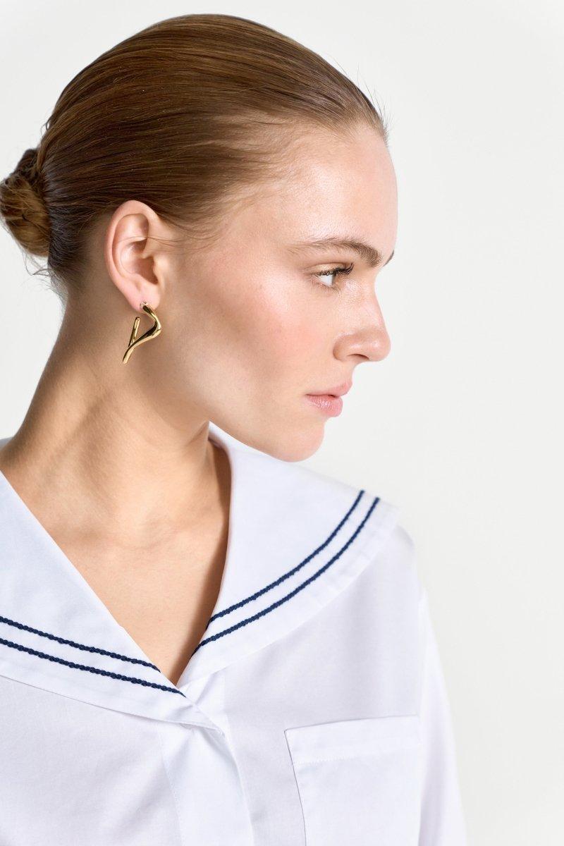 Bluse mit Matrosenkragen-Rich & Royal