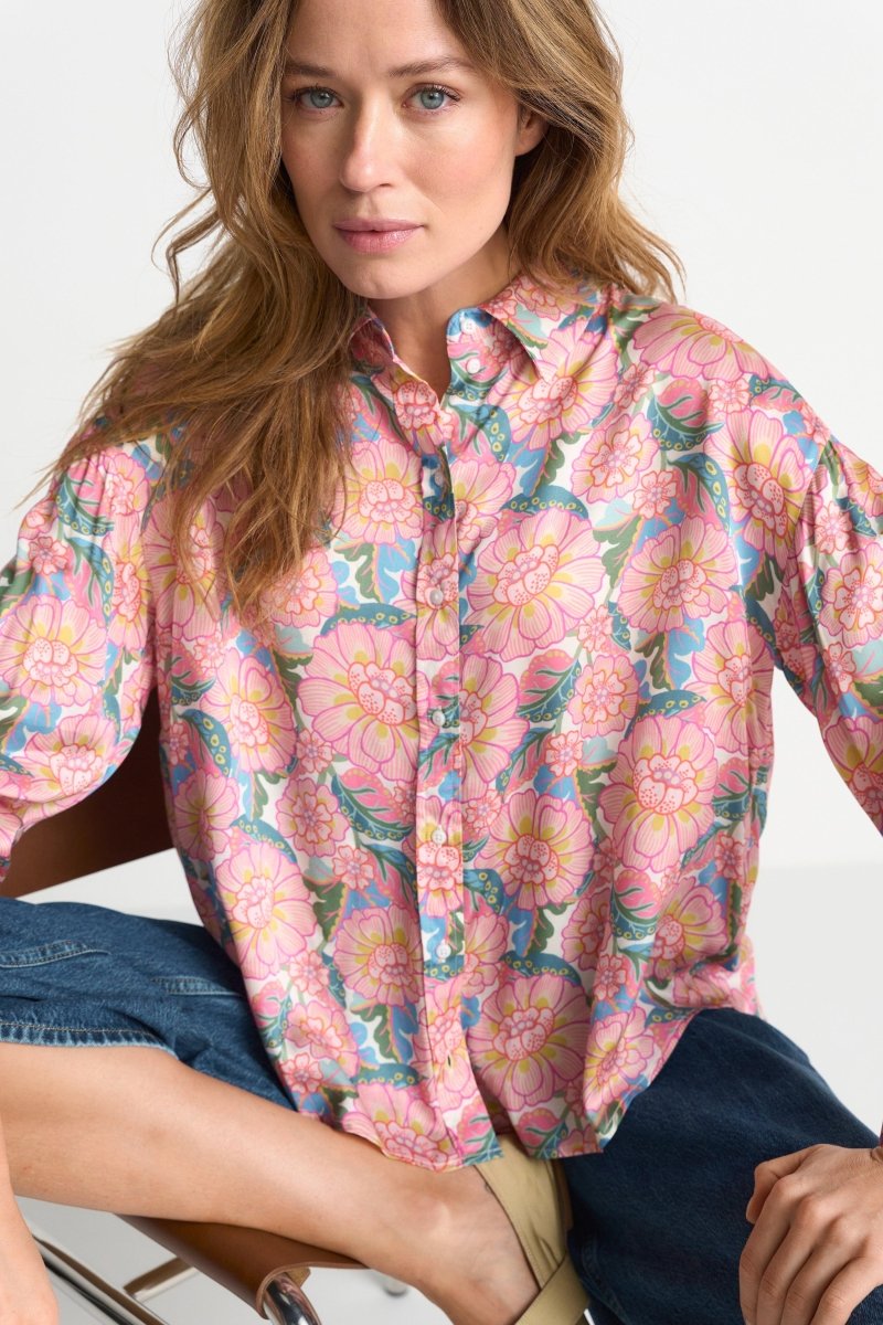 Bluse mit Blumenmuster - Made with Liberty Fabric-Rich & Royal