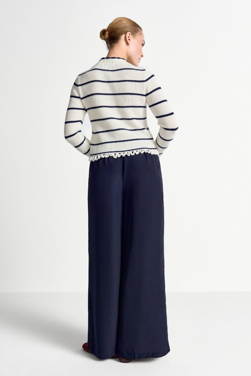 Marine Wide-Leg-Hose-Rich & Royal