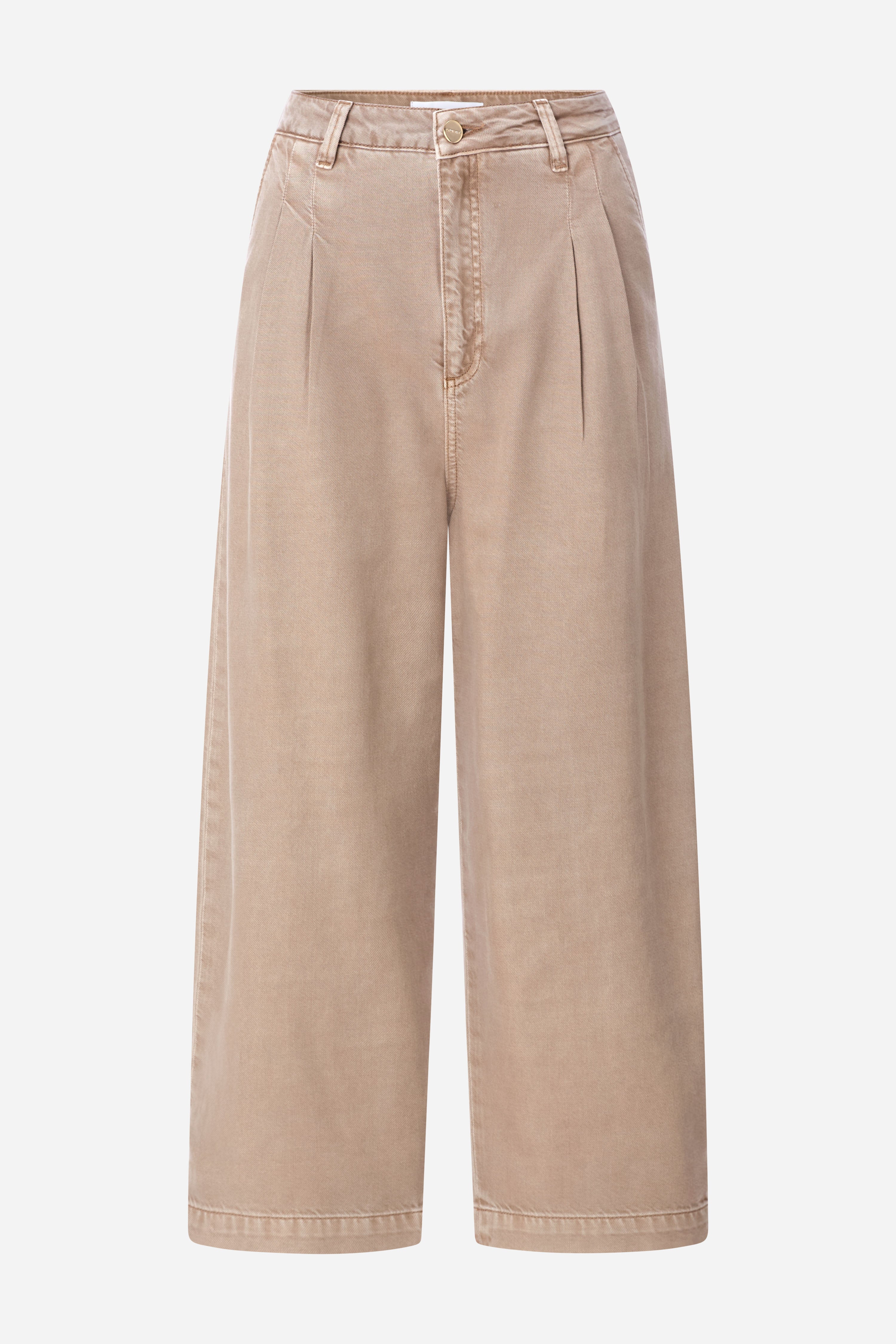 Pleated trousers with lyocell
