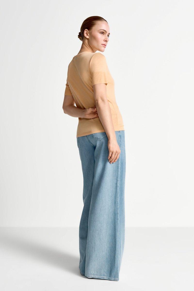 T-Shirt mit gerippten Ärmelabschlüssen-Rich & Royal