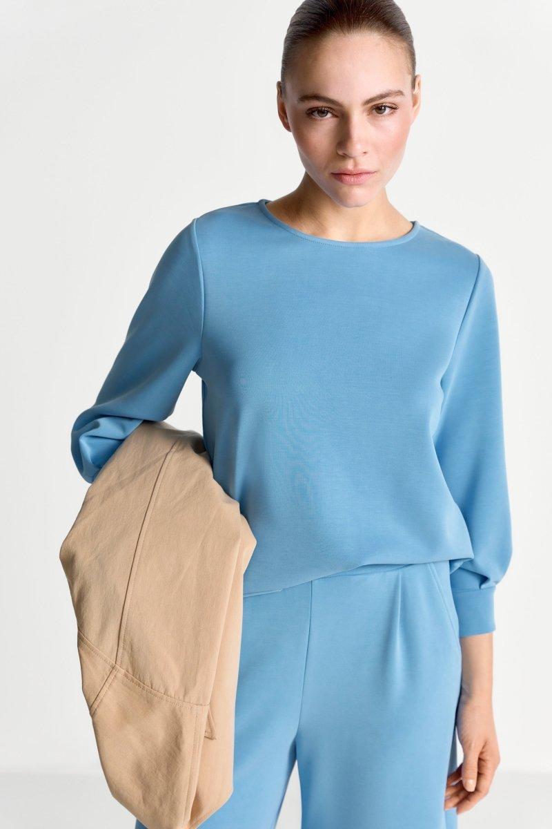 Jersey-Sweatshirt mit Puffärmeln-Rich & Royal