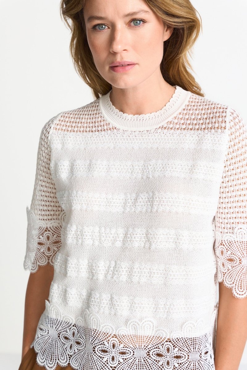 Häkel-Top mit Spitzensaum-Rich & Royal