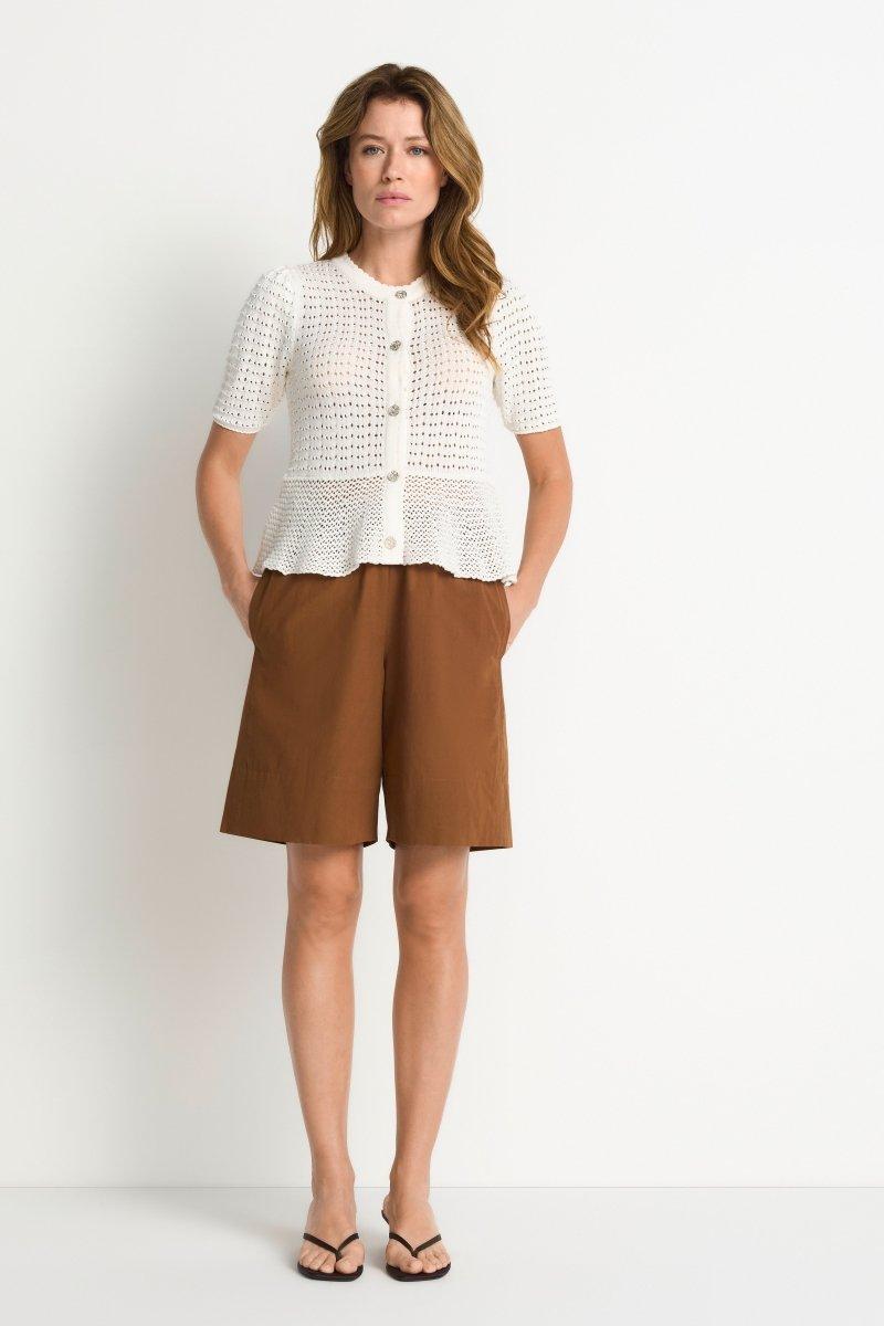 Ajour-Cardigan mit Peplum-Rich & Royal