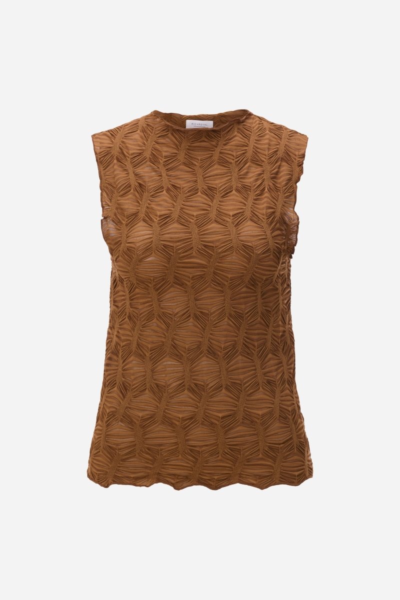 Gesmoktes Mesh-Top-Rich & Royal