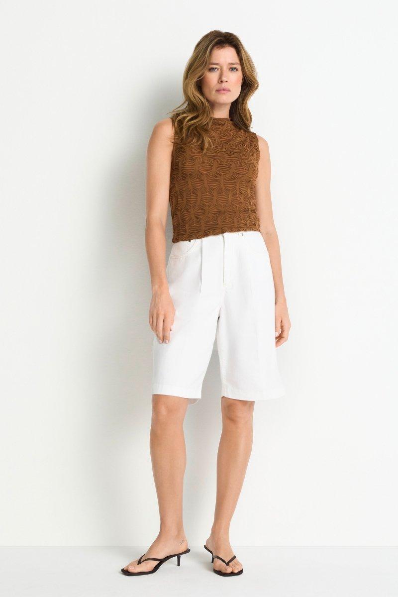 Gesmoktes Mesh-Top-Rich & Royal