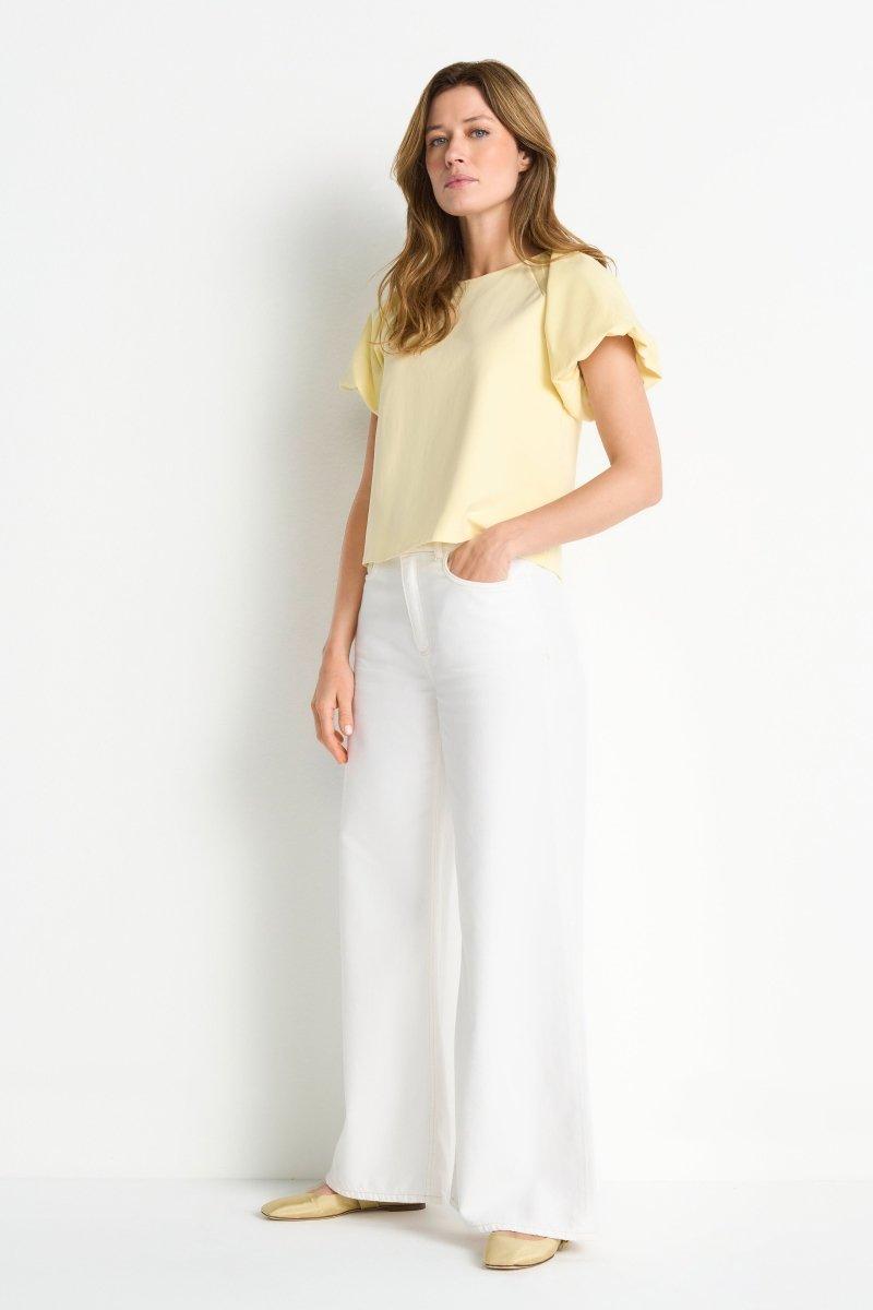 Kurzarmbluse mit Flügelärmeln-Rich & Royal