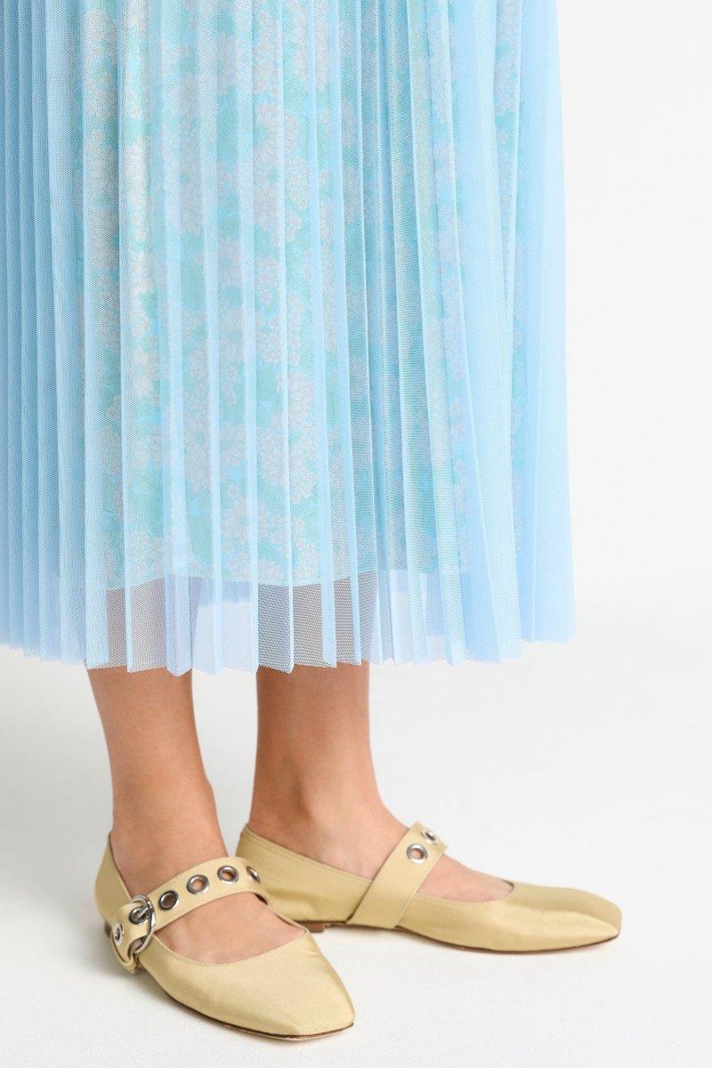 Plissierter Midirock-Rich & Royal